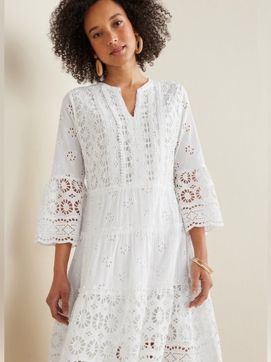 Soft Surroundings Dresses & Skirts - Soft Surroundings • Cordelia Eyelet Lace Short Dress